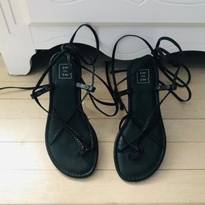 Me to We Black Gladiator Sandals